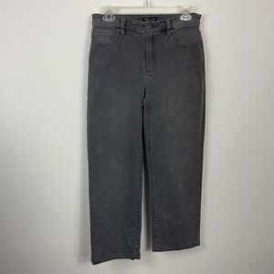 Eileen Fisher Gray Wash Organic Cotton Straight Ankle Jeans Size 2 Women's Denim
